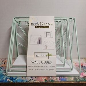 Mint Green Wall Cubes Set